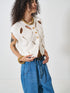 【 予約:2月上旬 】CUT OUT PATTERN VEST /Y261-91012